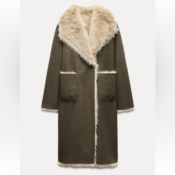 Zara Jackets & Blazers - ZARA DOUBLE-FACED REVERSIBLE LONG COAT